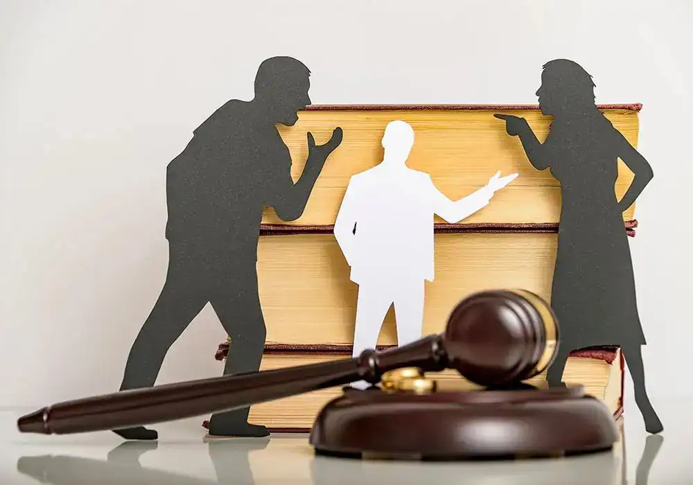 image of couple arguing through divorce Herefordshire