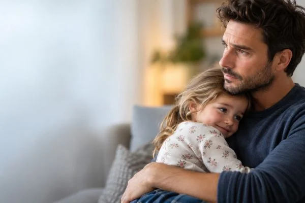 image of man and his child Herefordshire